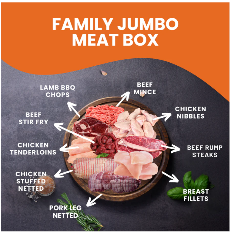 Family Jumbo Meat Box - Delivery Only