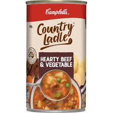 Campbell's Hearty Beef & Vege Soup 505g